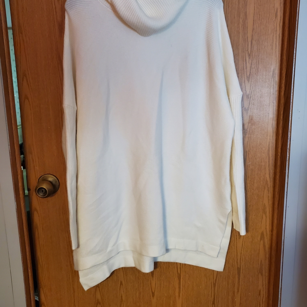 Cozy White Cowl Neck Sweater